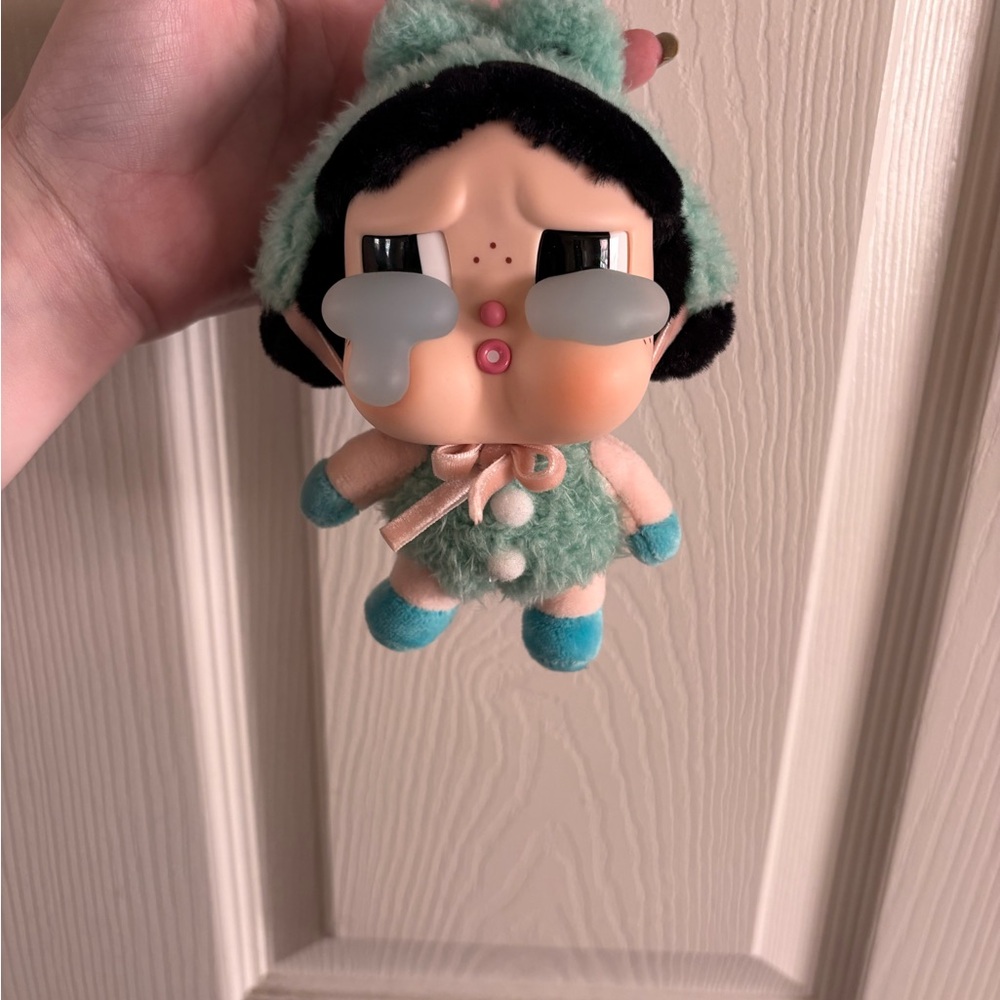 Charming Plush Doll with Teal Outfit